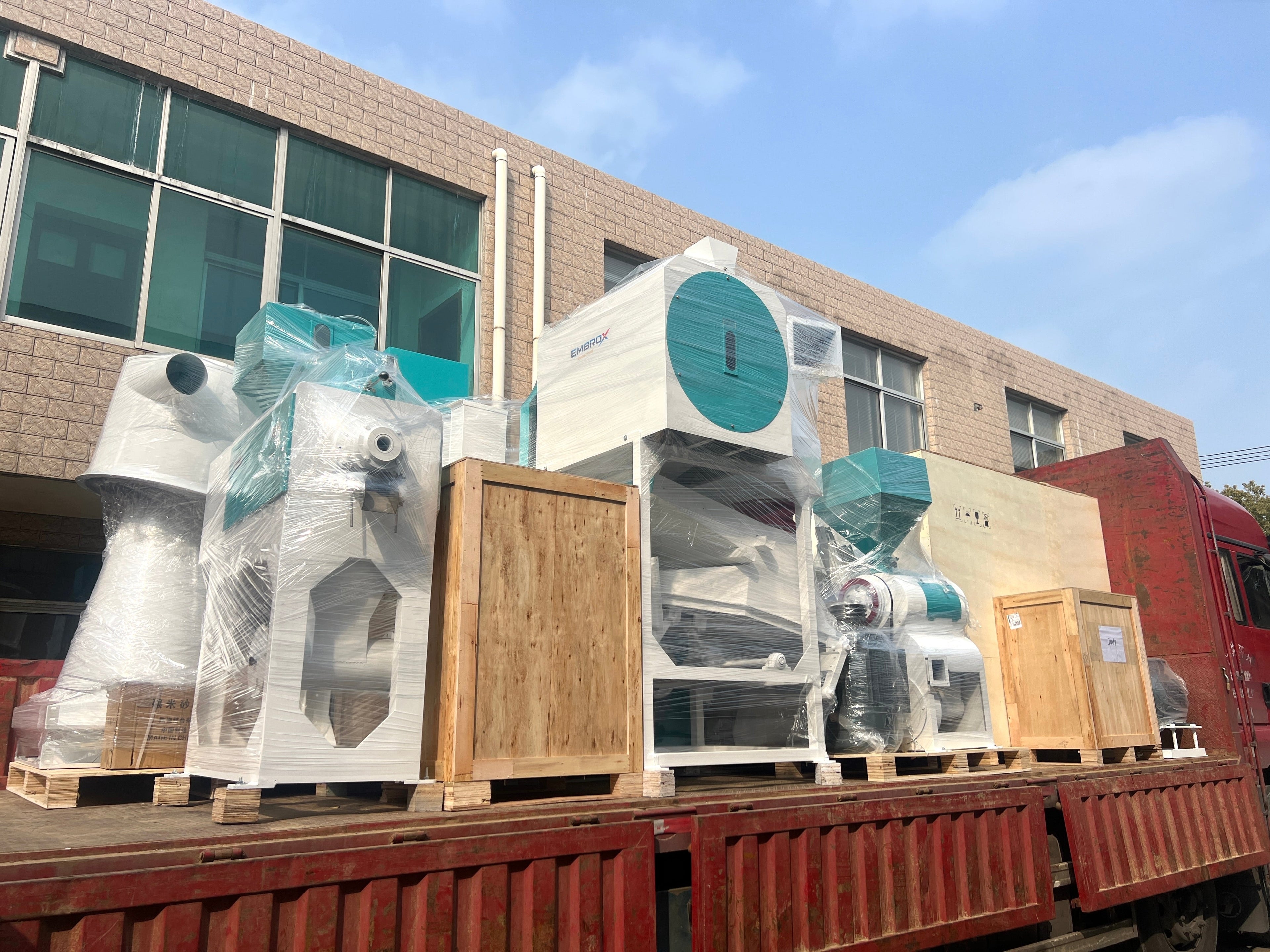 30 TPD rice milling production line shipment to Uzbekistan