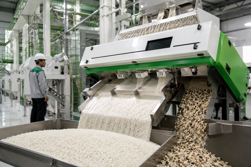 Colour Sorting in Rice Milling