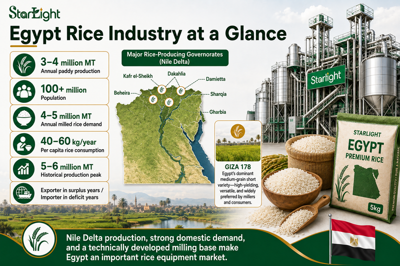Egypt Rice Industry Analysis | Starlight Machinery