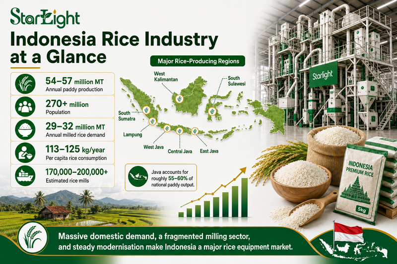 Indonesia Rice Industry Analysis | Starlight Machinery