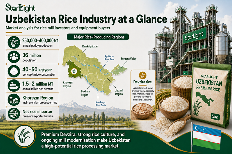 Uzbekistan Rice Industry Analysis | Starlight Machinery