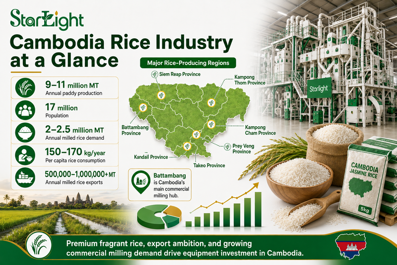 Cambodia Rice Industry Analysis | Starlight Machinery