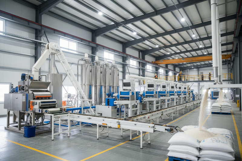 industrial rice milling machine manufacturer production line equipment