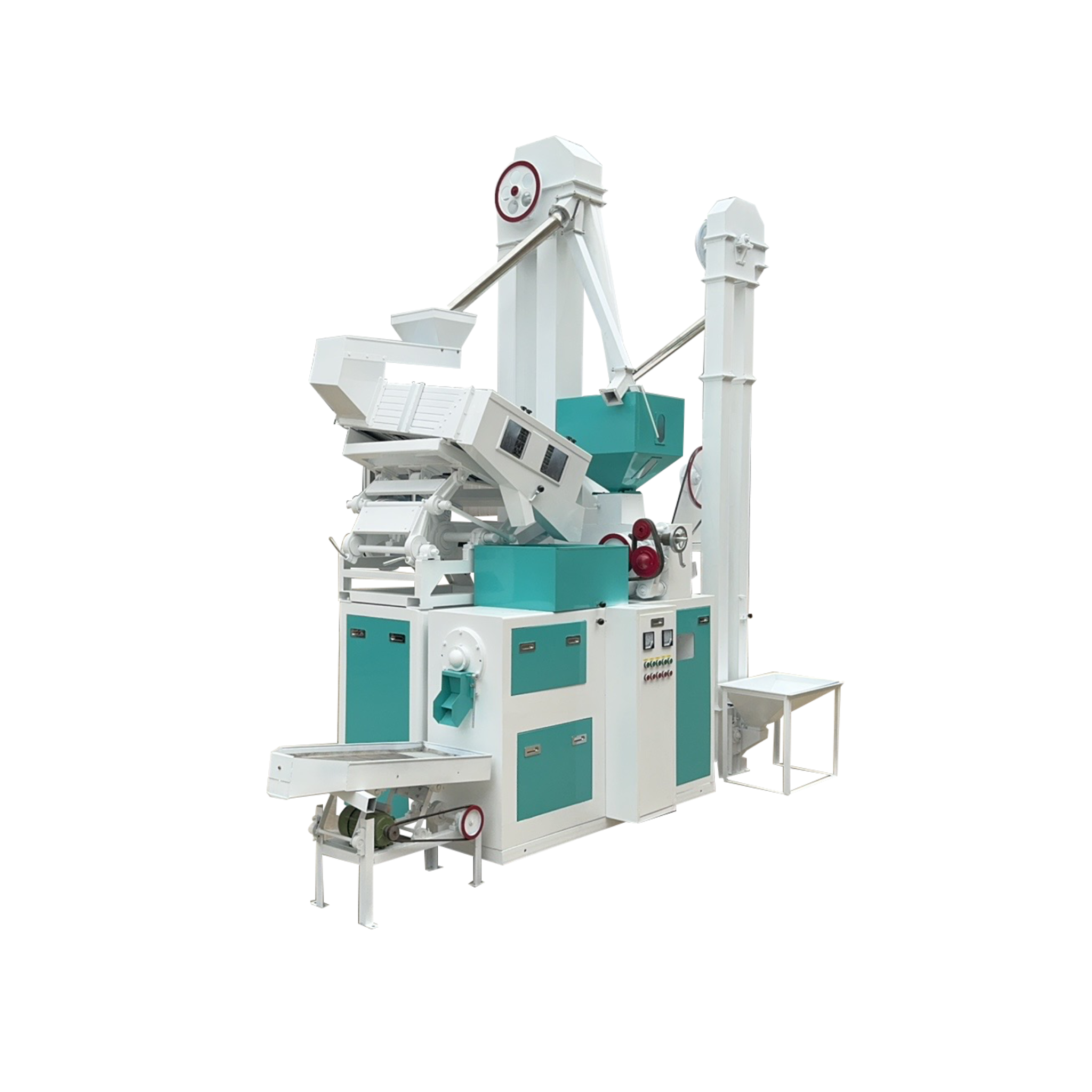 30 Combination Rice Mill — Cleaner, De-stoner, Husker, Gravity Separator & Sand-Roll Whitener (≈34 kW)