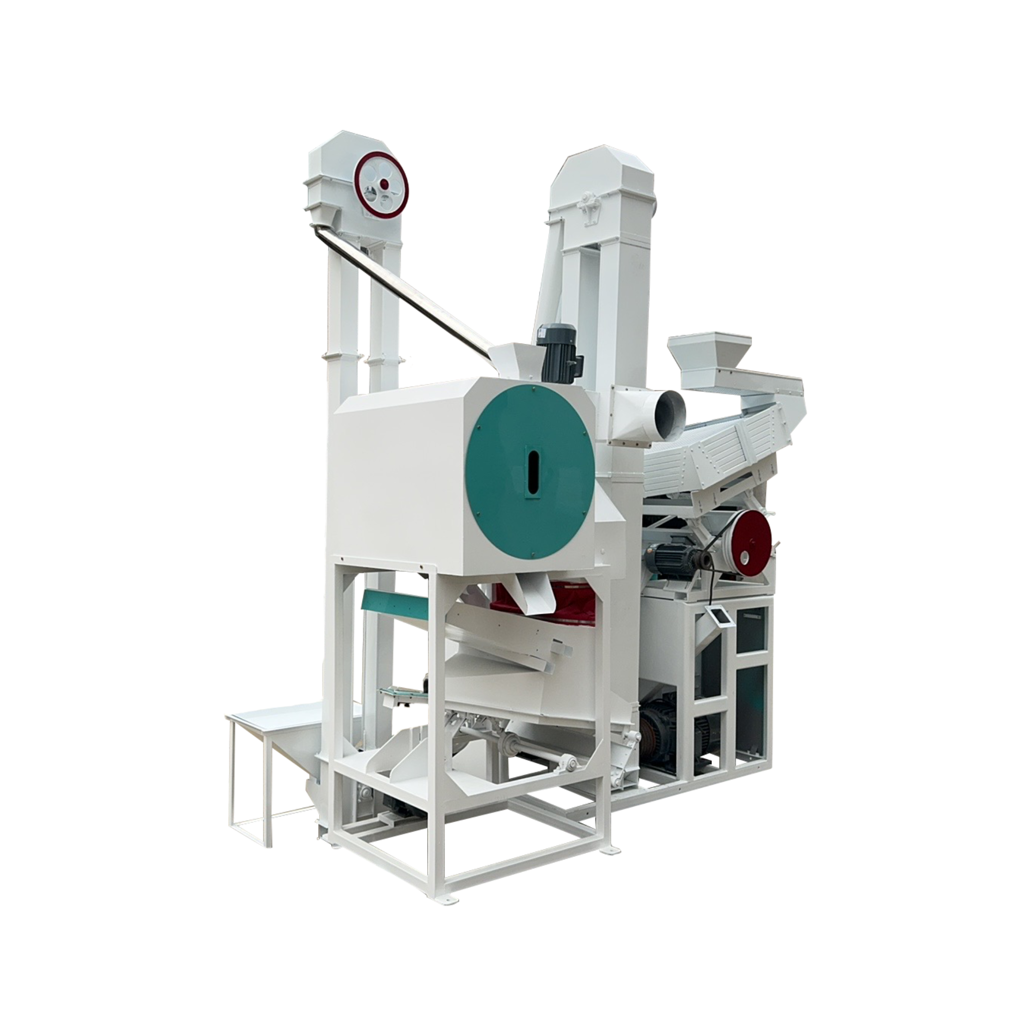 30 Combination Rice Mill — Cleaner, De-stoner, Husker, Gravity Separator & Sand-Roll Whitener (≈34 kW)