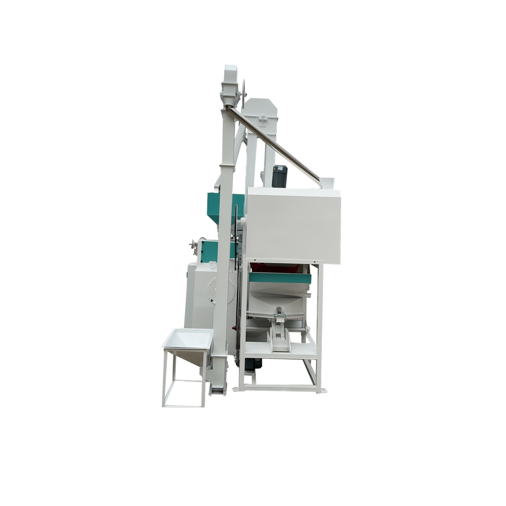 30 Combination Rice Mill — Cleaner, De-stoner, Husker, Gravity Separator & Sand-Roll Whitener (≈34 kW)