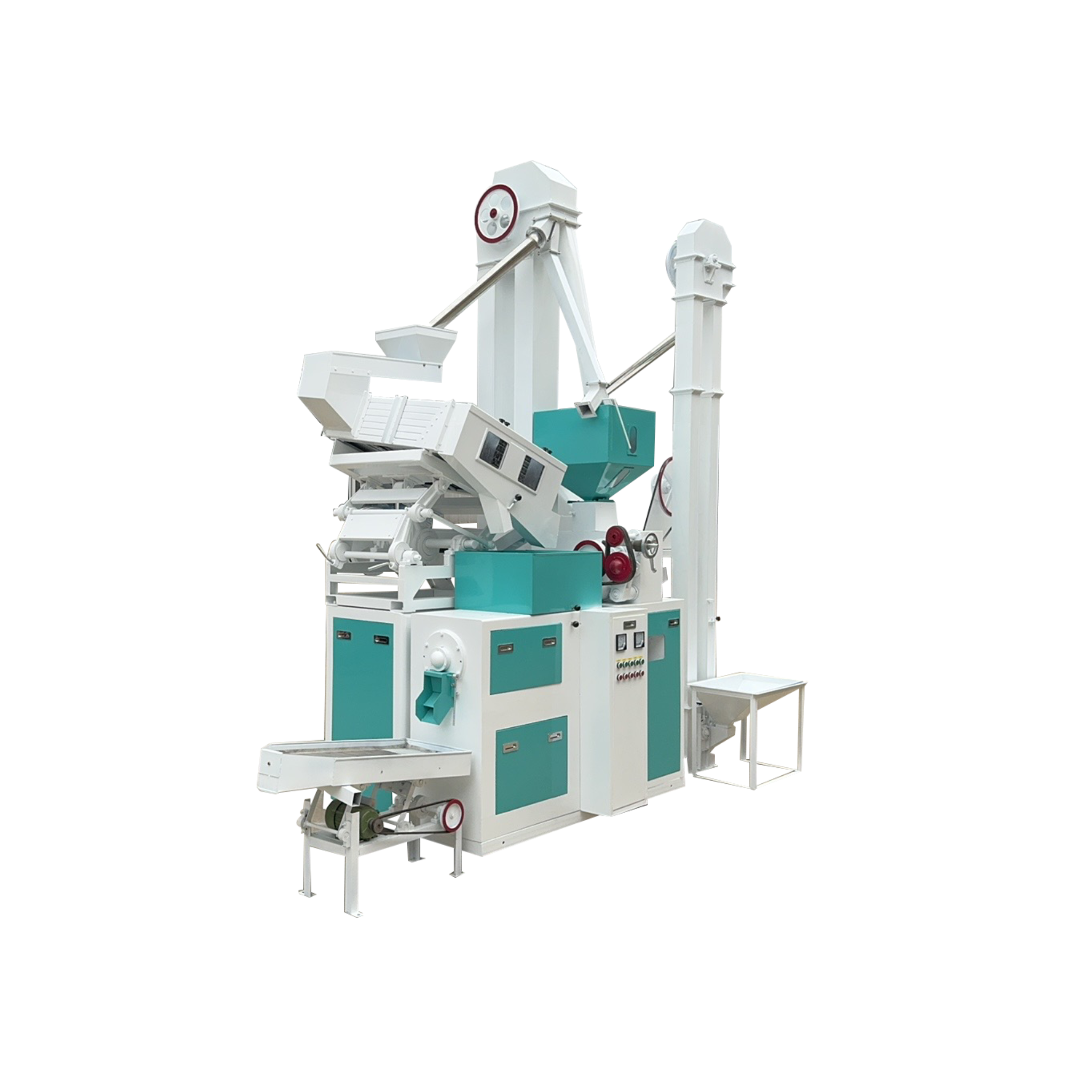30 Combination Rice Mill — Cleaner, De-stoner, Husker, Gravity Separator & Sand-Roll Whitener (≈34 kW)