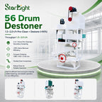 56 Drum Destoner | 1.5–2.0 t/h Pre-Clean + Destone (≈95%)
